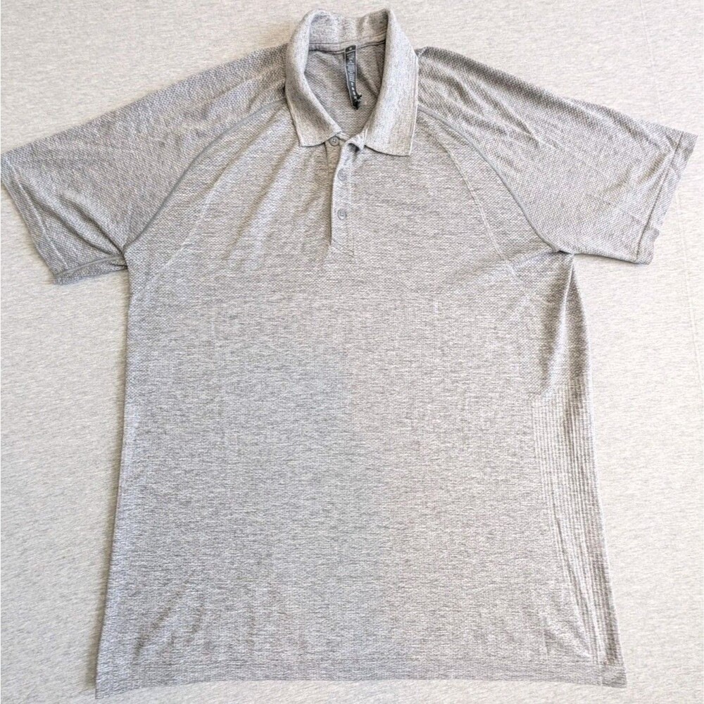 Lululemon Metal Vent Tech Polo Shirt Men XL Slate Slim Fit Wicking